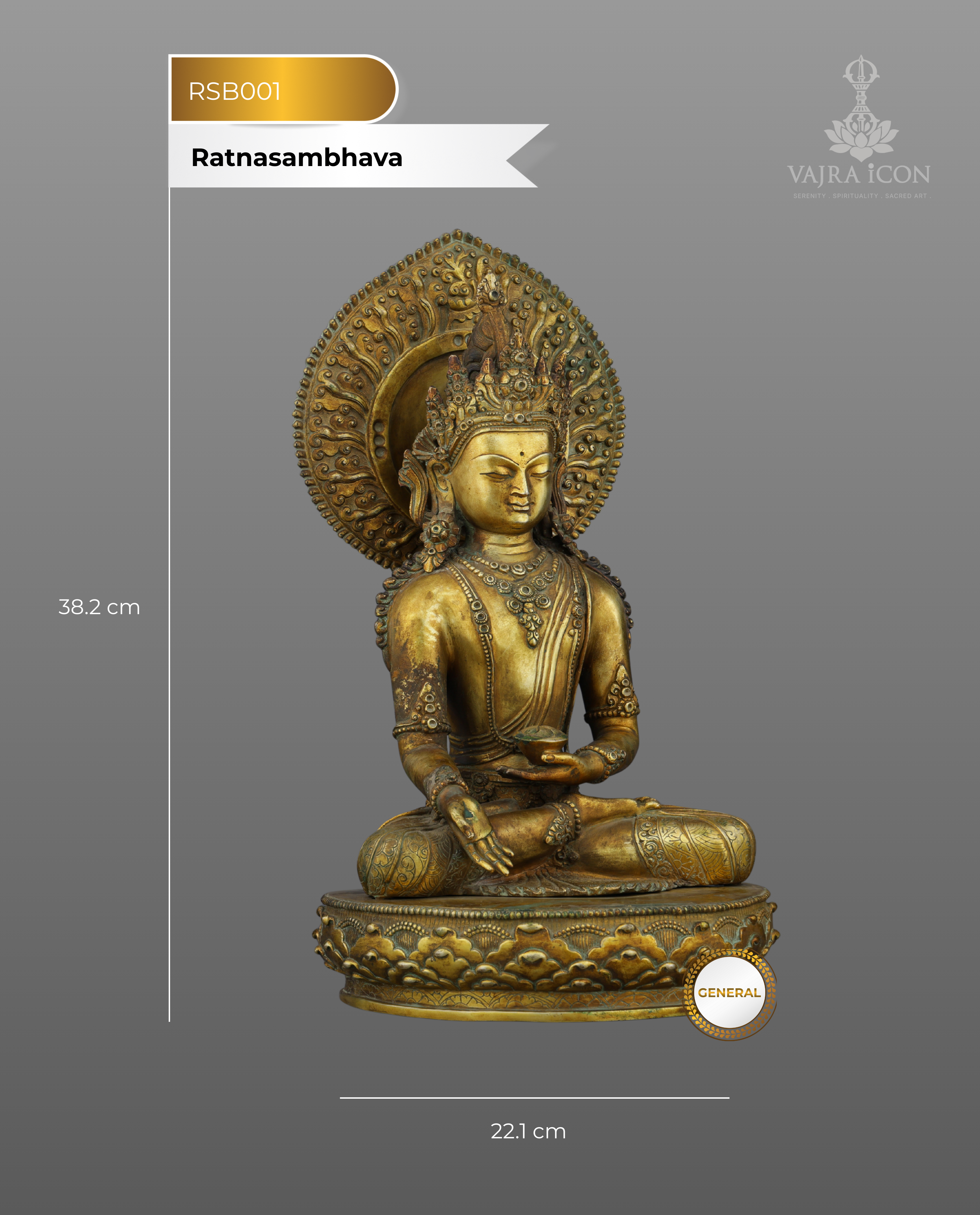 Antique Ratnasambhava Buddha Statue | A Treasure of Himalayan Artistry