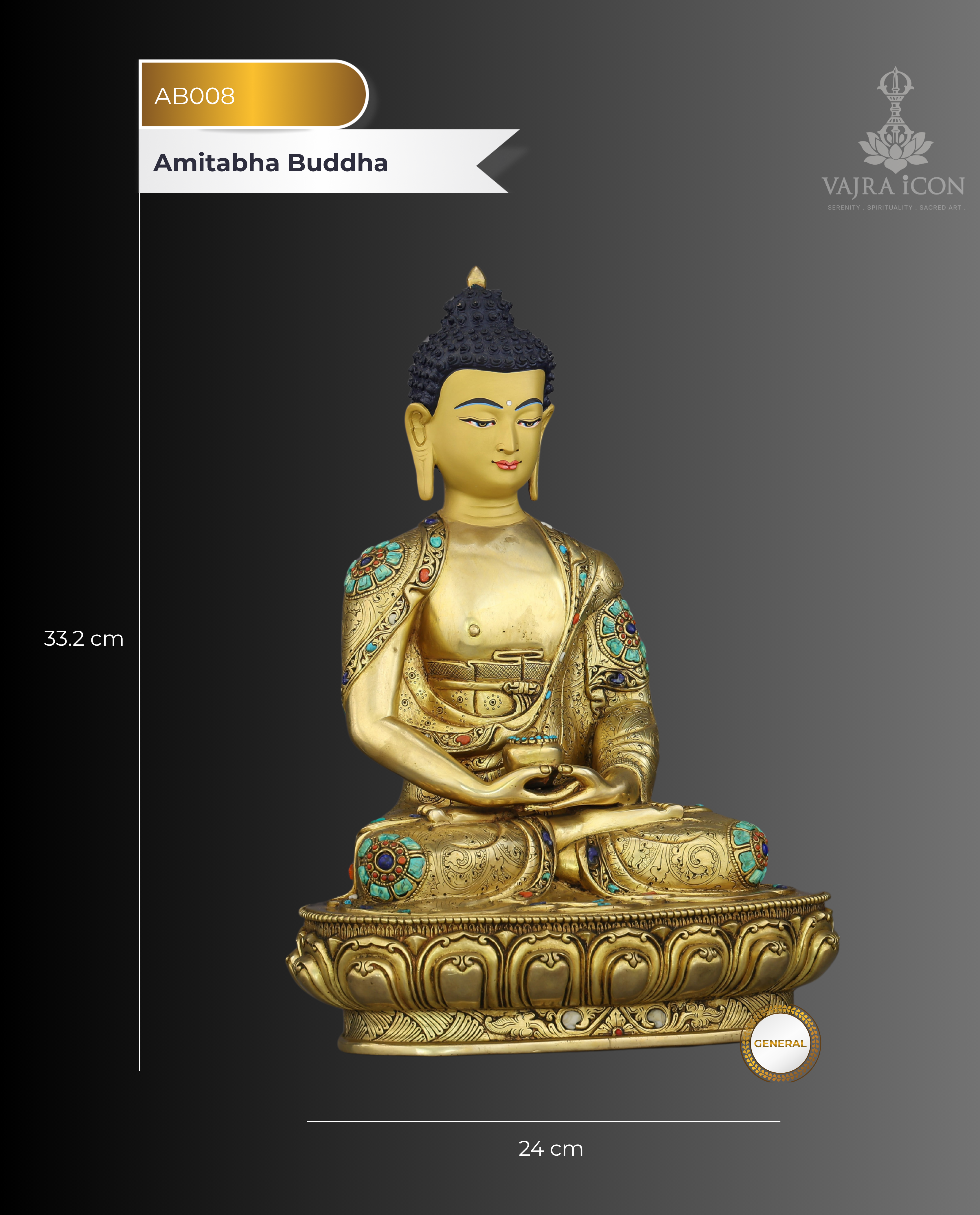 Amitabha Buddha Statue | A Timeless Gilded Masterpiece From the Heart of Nepal