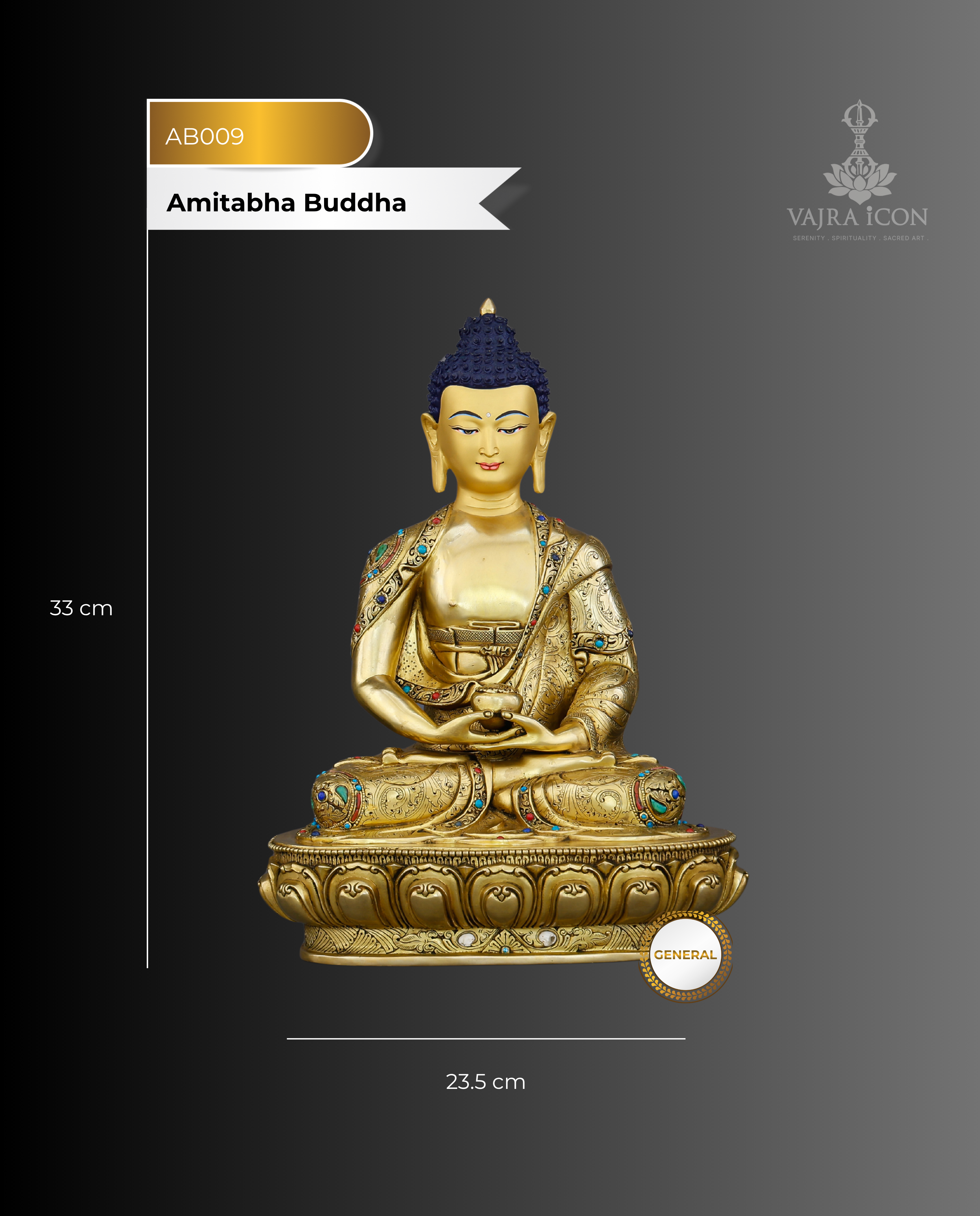 Infinite Light, Infinite Welcome | 24K Gold Gilded Amitabha Buddha From Nepal