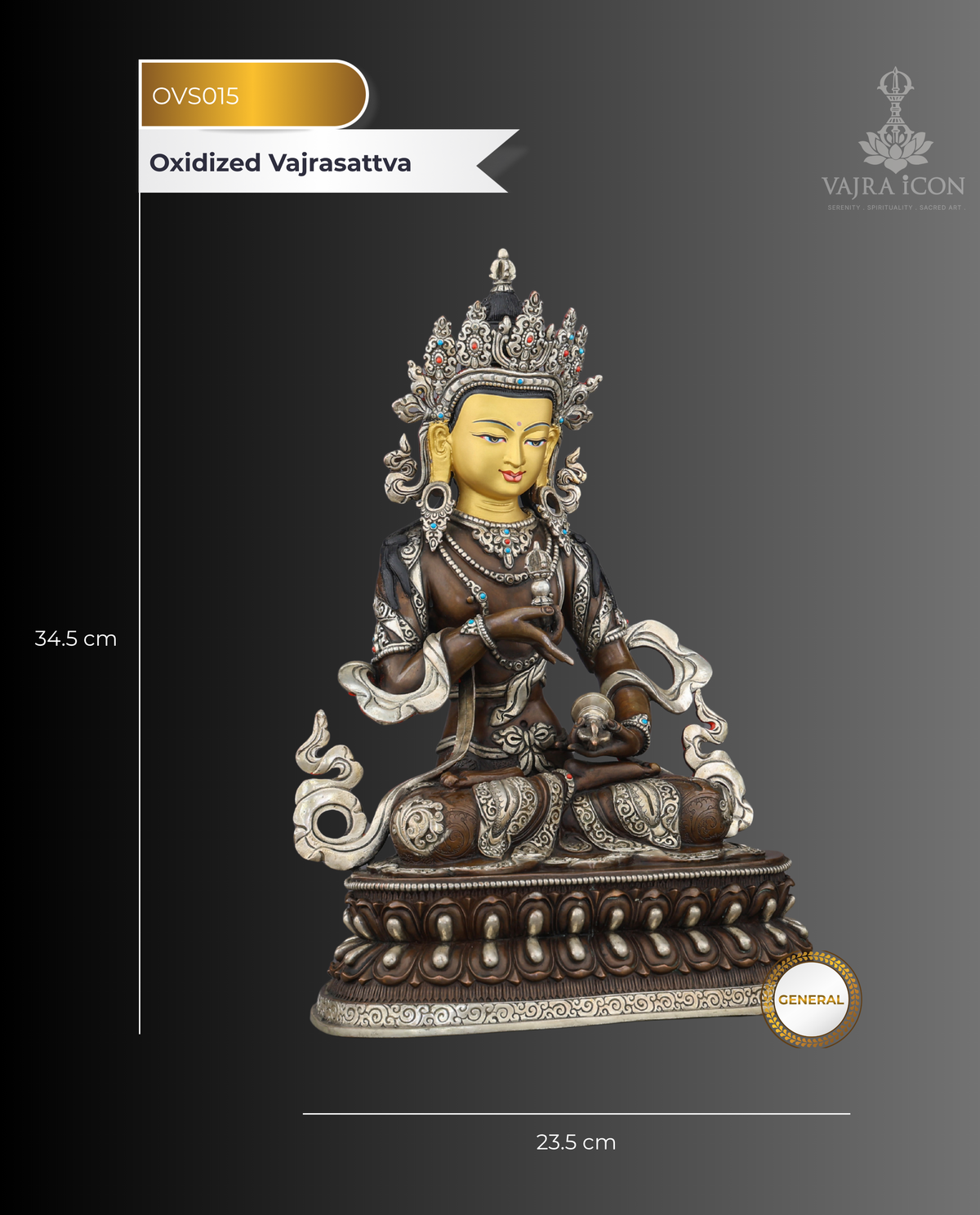 Vajrasattva Statue | The Diamond-Pure Guardian of Purification, Handcrafted in Nepal