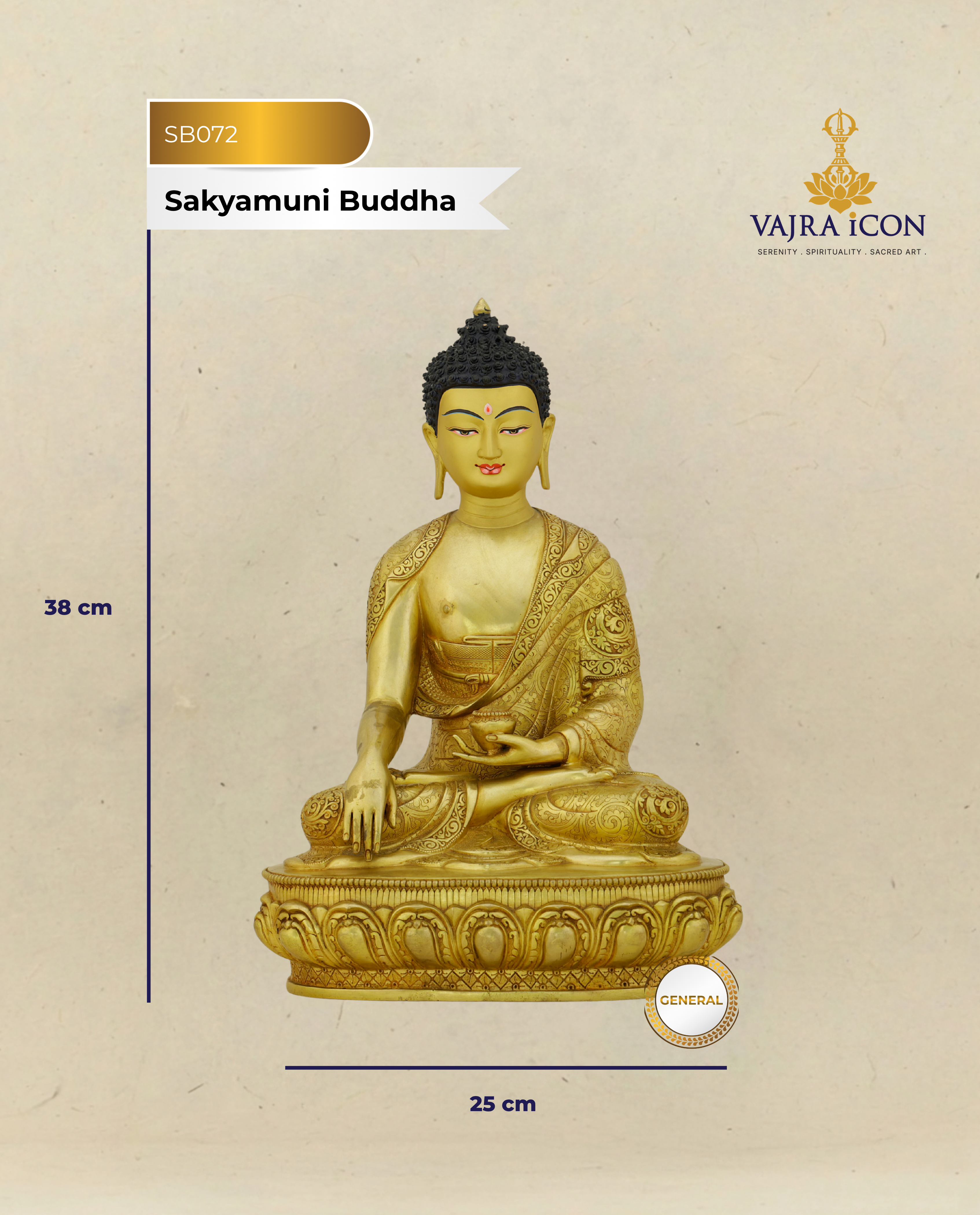 Carved in Gold, Rooted in Truth | 24K Gold Gilded Sakyamuni Buddha Statue