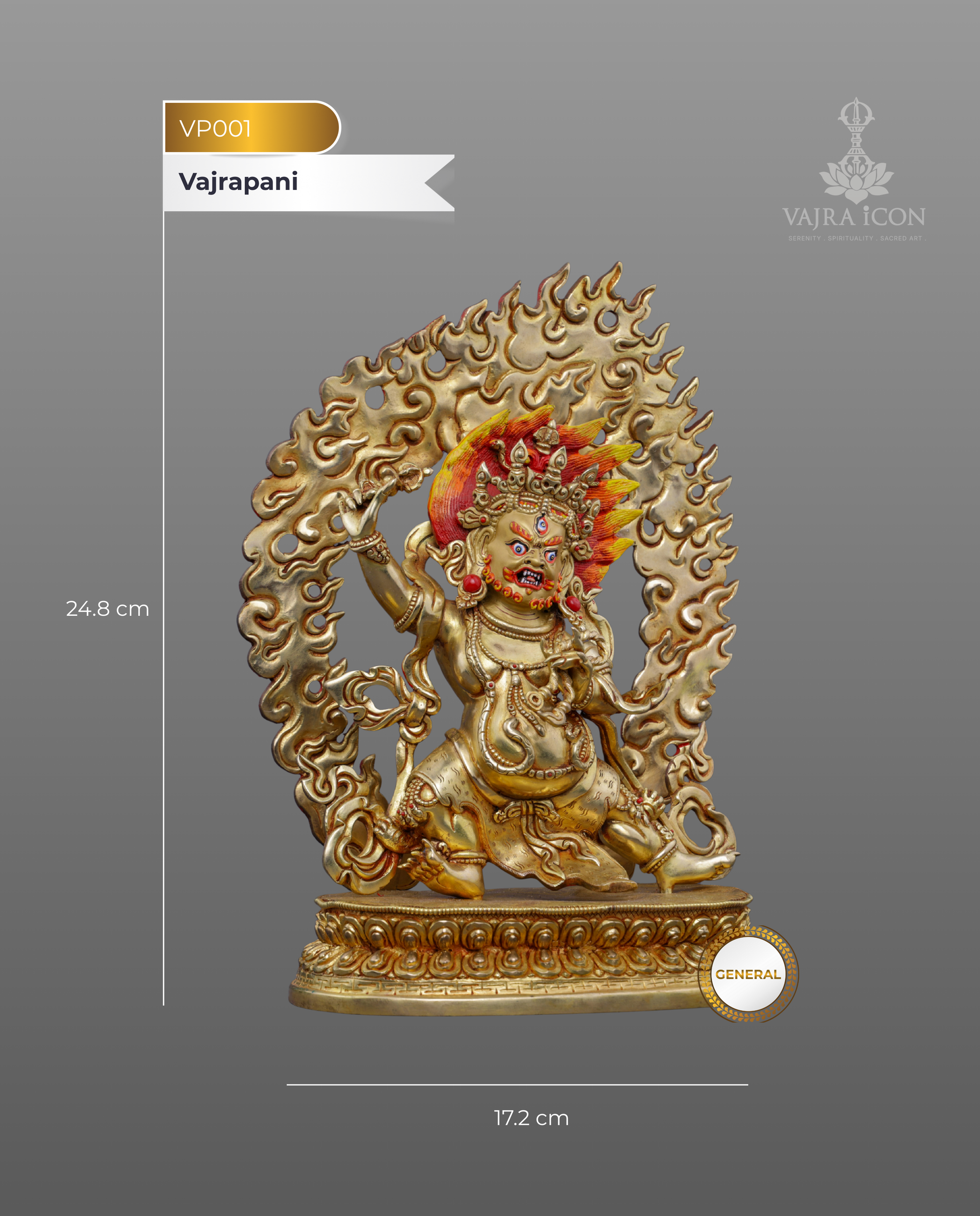 Vajrapani | The Thunderbolt Bearer of Enlightened Power - Authentic Handcrafted Statue