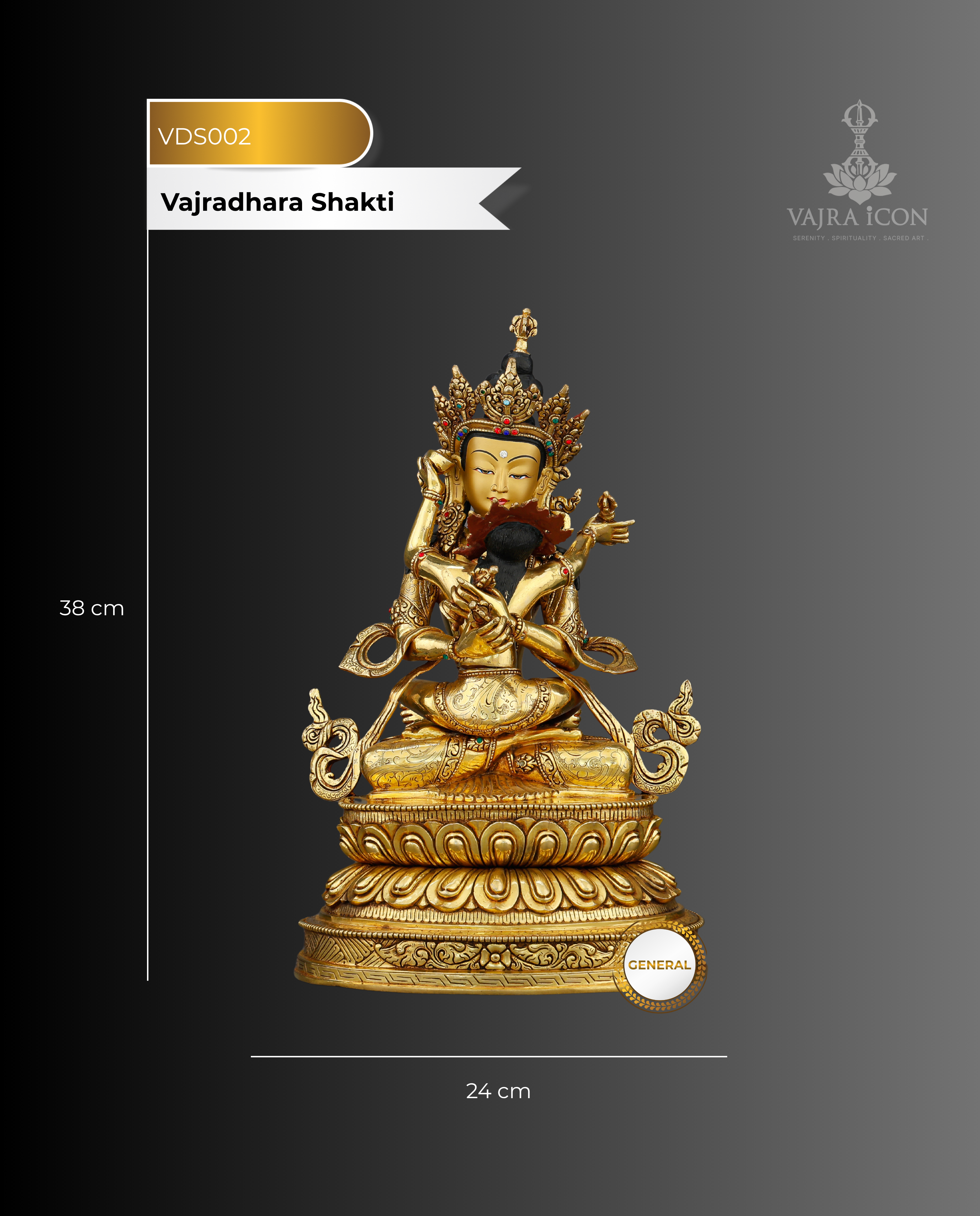 Two Becomes One | Vajradhara Shakti Statue That Embodies the Sacred Union of Wisdom and Bliss