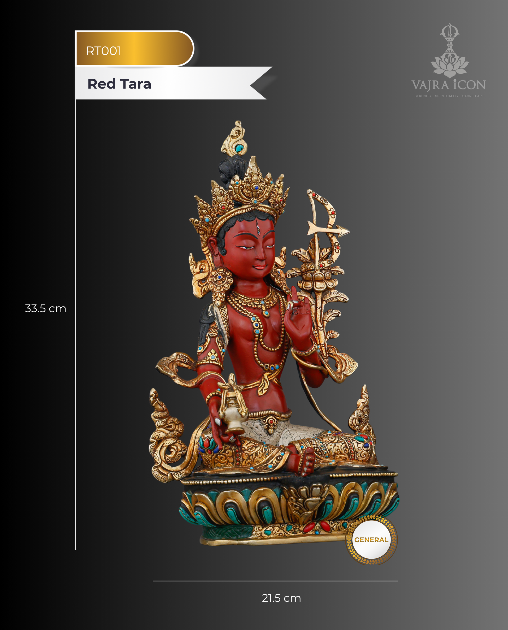 Crimson Fire of Compassion | Red Tara Statue That Magnetizes Love, Power, and Swift Liberation - Authentic Handcrafted Statue