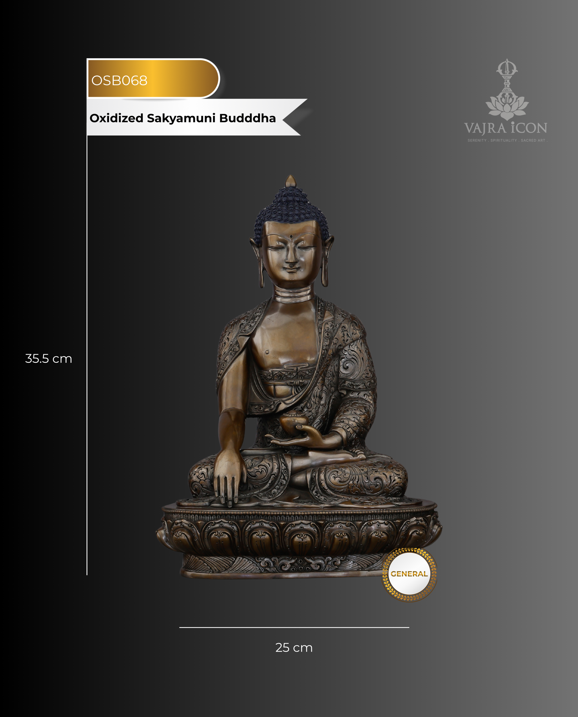 Ancient Warmth, Timeless Awakening | Oxidized Sakyamuni Buddha From Nepal - Authentic Handcrafted Statue