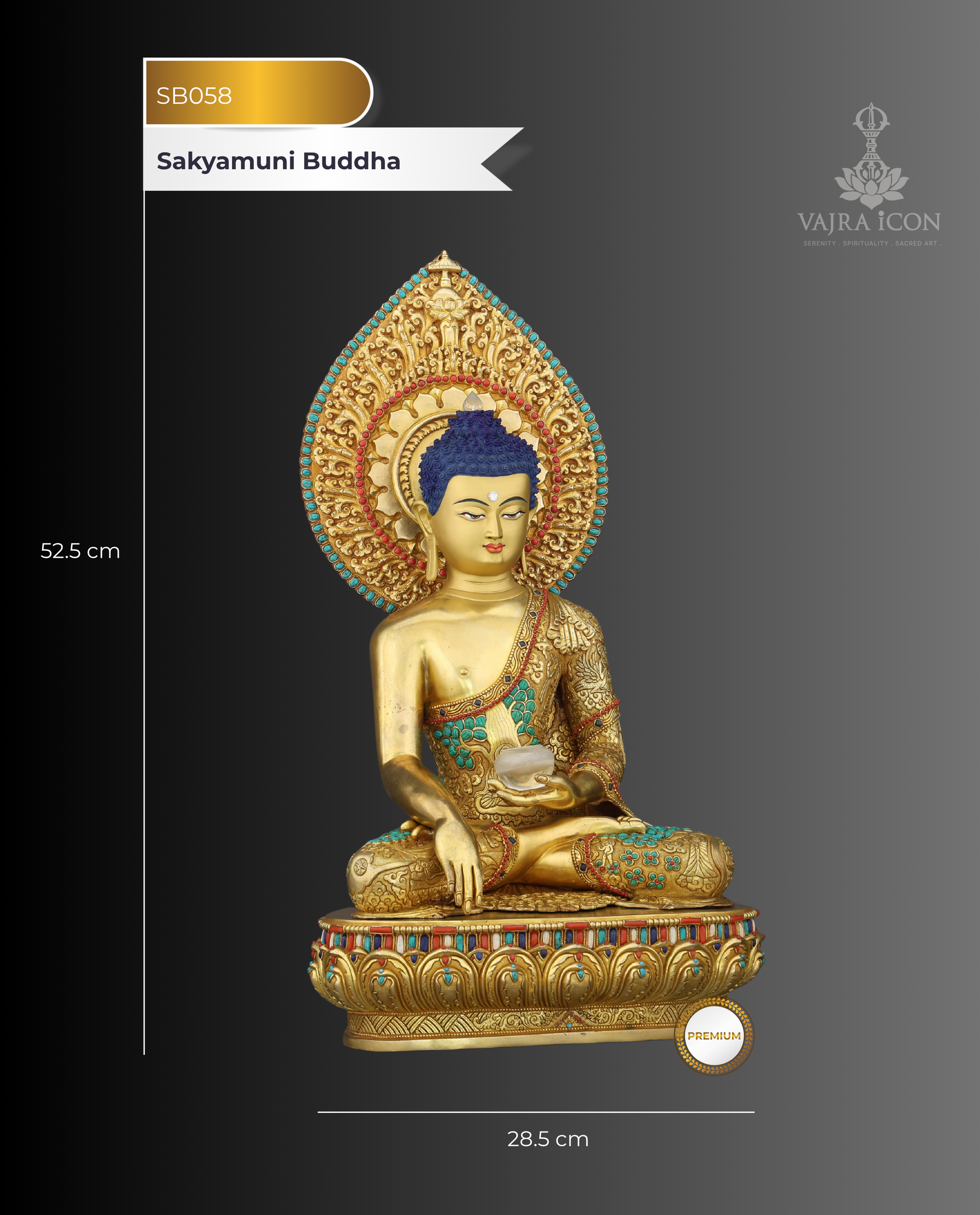Jeweled Enlightenment | Sakyamuni Buddha Life History Statue - Authentic Handcrafted Statue
