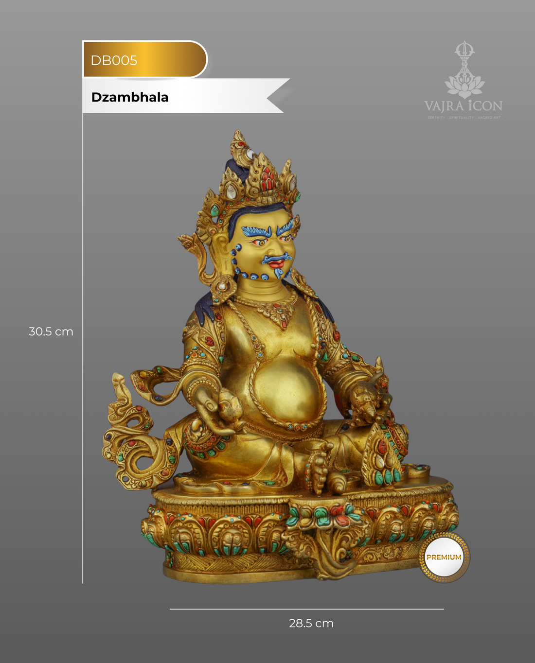 Prosperity Unleashed | Magnificent Nepalese Dzambhala Statue - Guardian of Wealth and Abundance