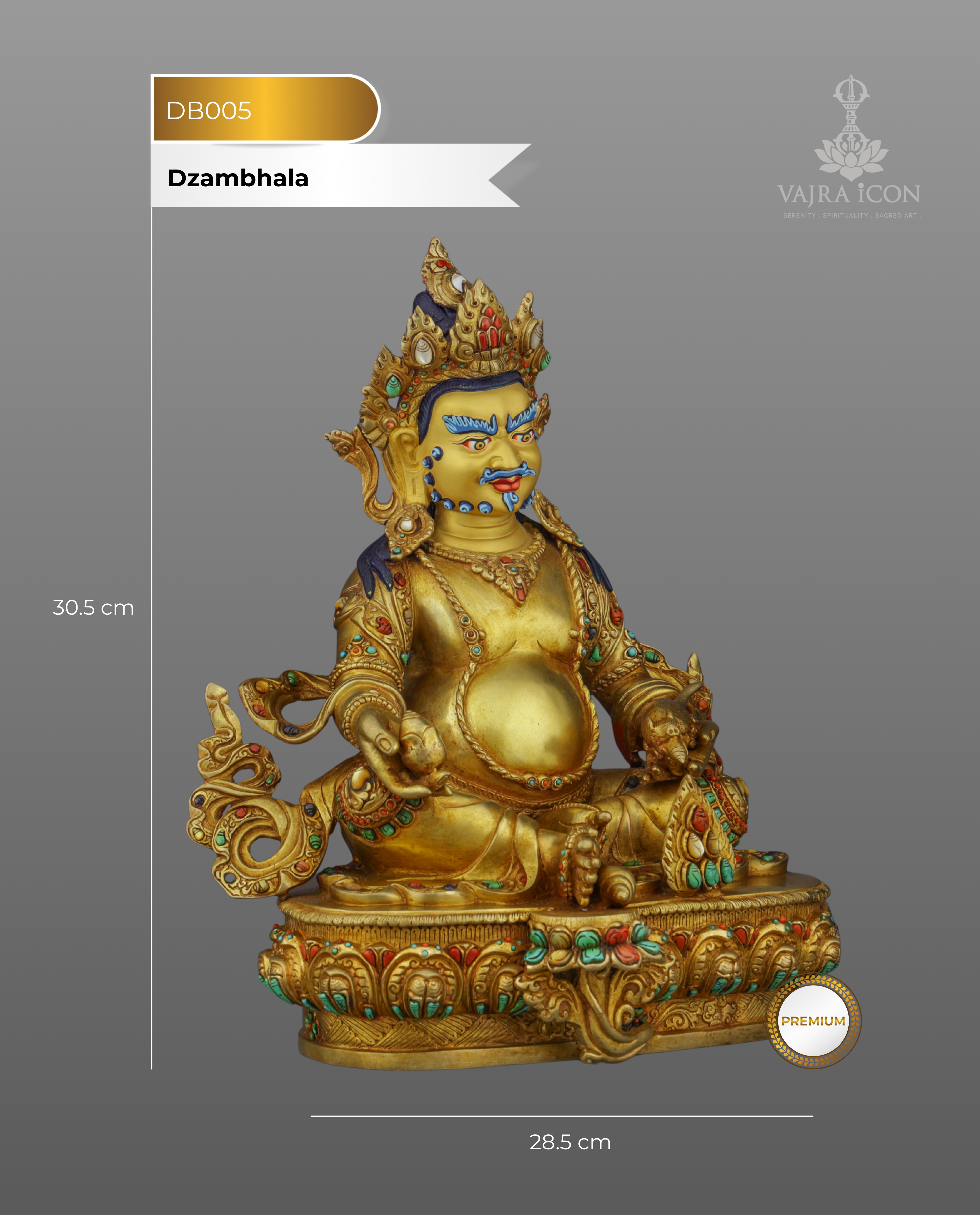 Prosperity Unleashed | Magnificent Nepalese Dzambhala Statue - Guardian of Wealth and Abundance