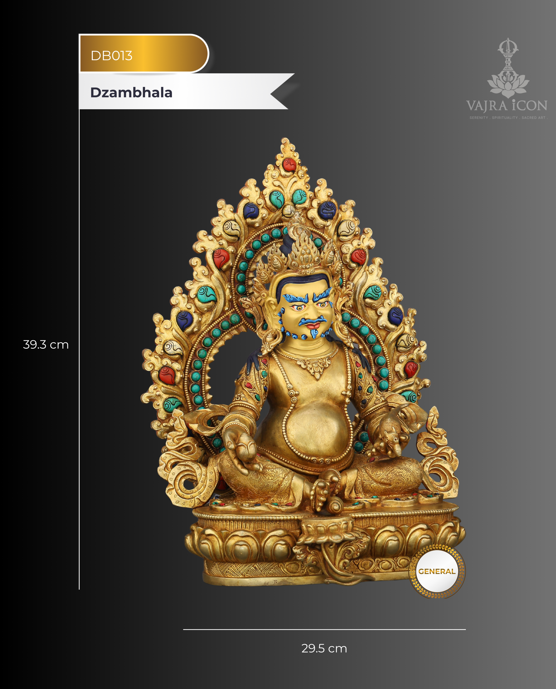 Golden Belly, Boundless Wealth | Dzambhala Statue - Authentic Handcrafted Statue
