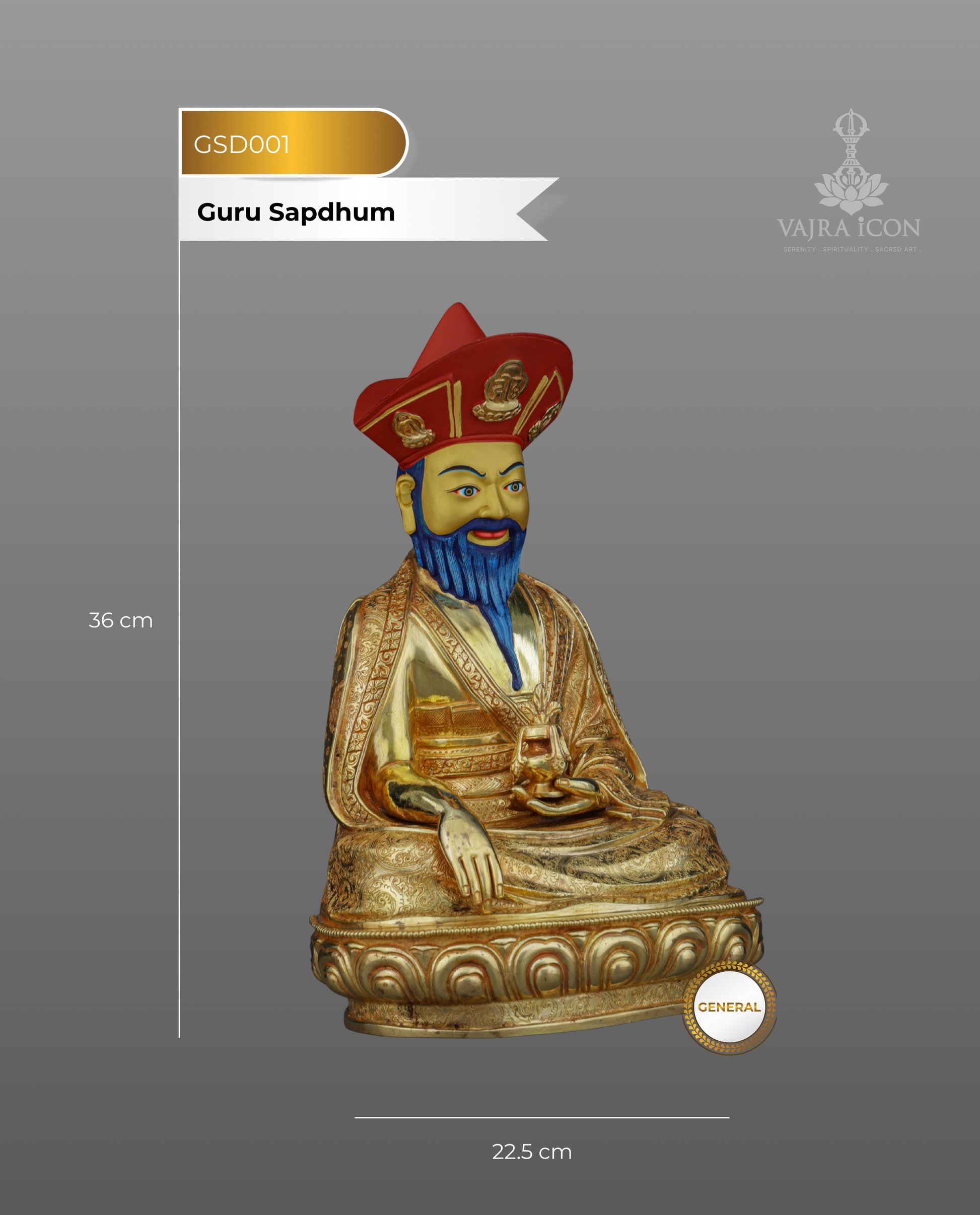 Handcrafted Guru Shapdum | Guardian of Sacred Knowledge - Authentic Handcrafted Statue