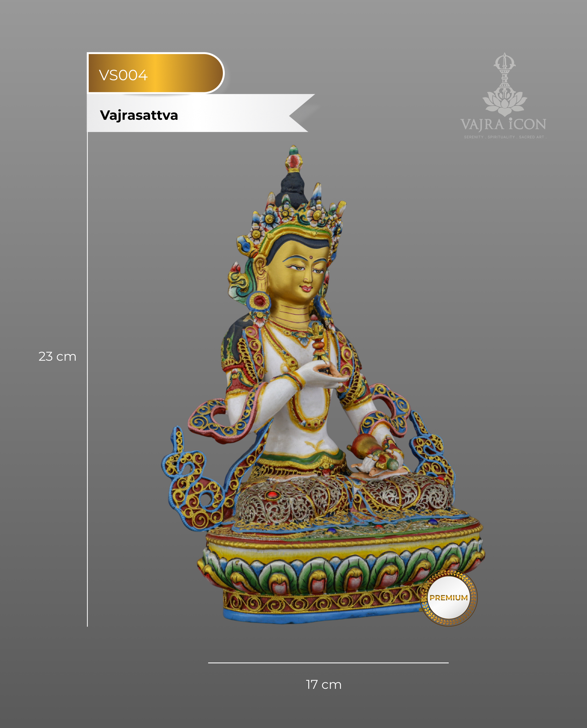 Vajrasattva Statue | The Diamond Being Who Purifies All Karma - Authentic Handcrafted Statue