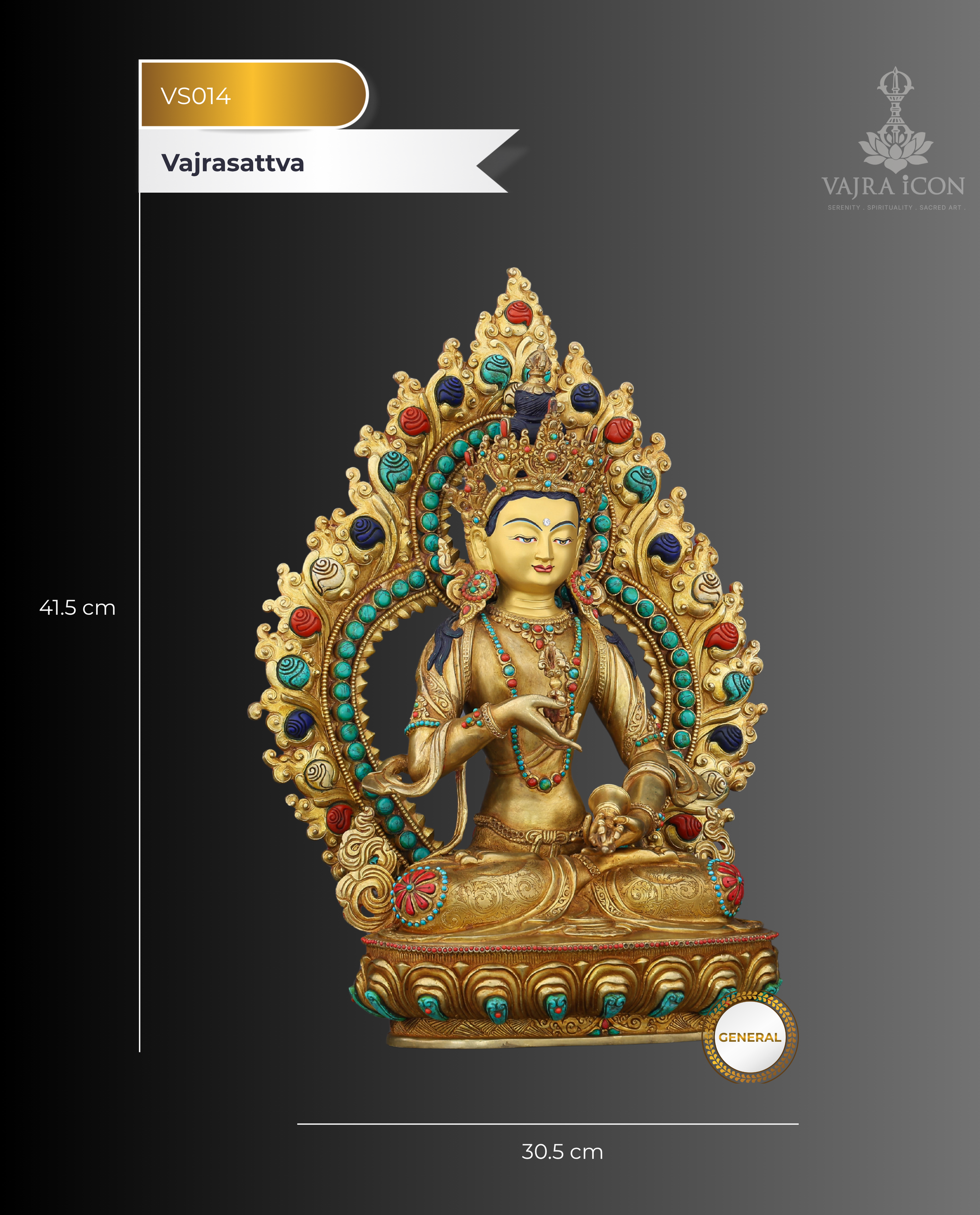 Pure as Thunder, Bright as Lightning | Vajrasattva Statue - Authentic Handcrafted Statue