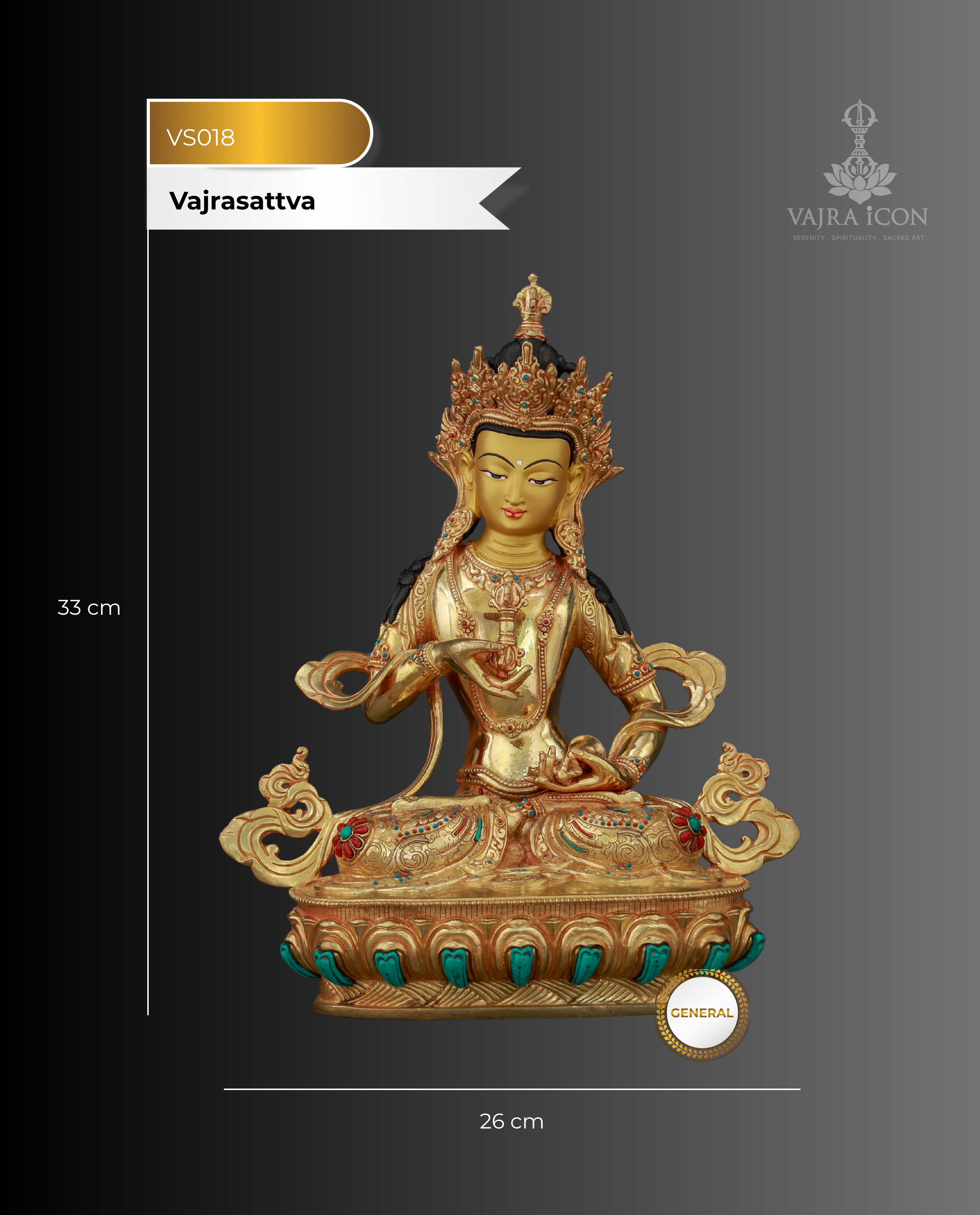 Pure Beyond Measure | 24K Gold Gilded Vajrasattva from Nepal