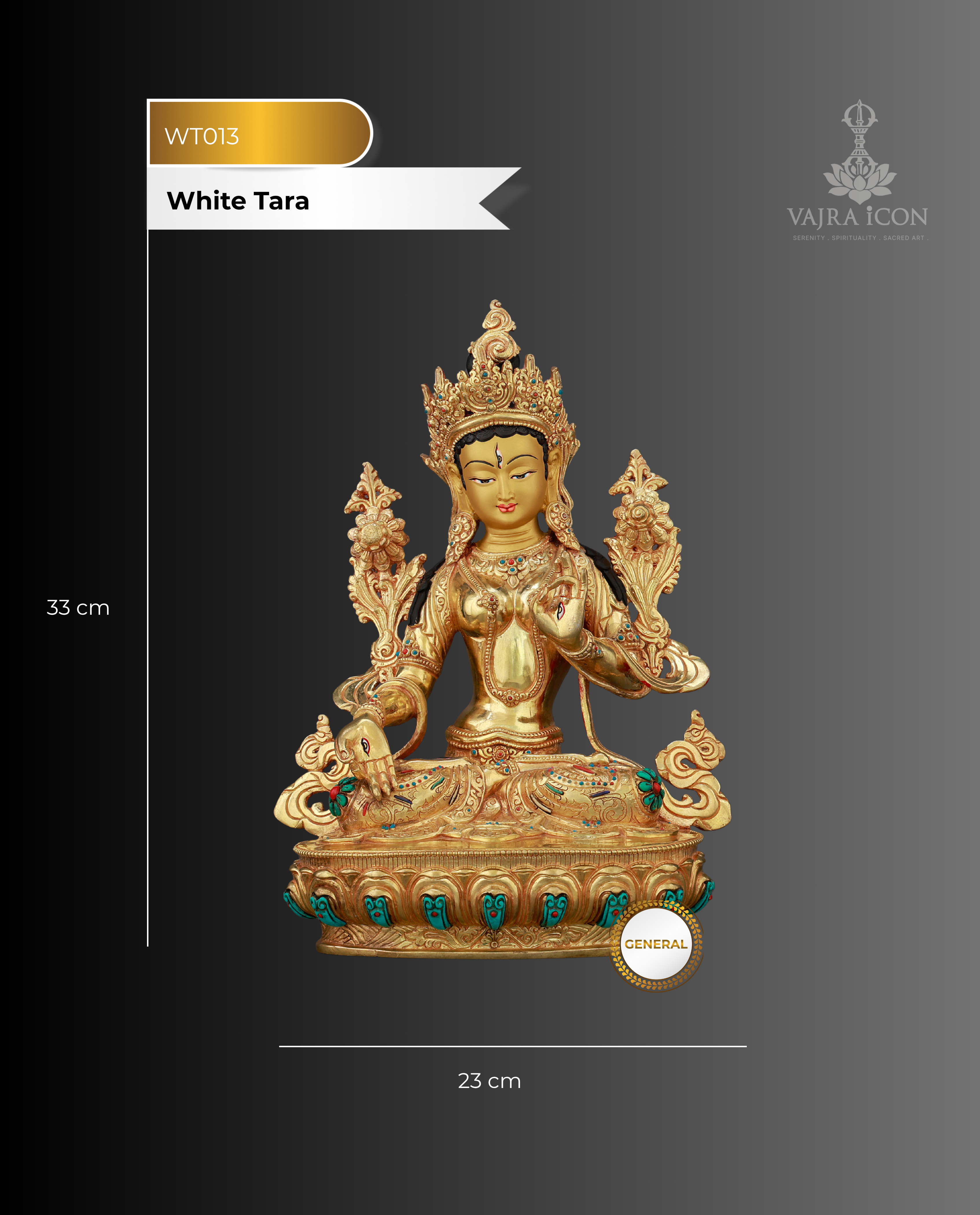 Seven Eyes That Never Sleep | 24K Gold Gilded White Tara From Nepal