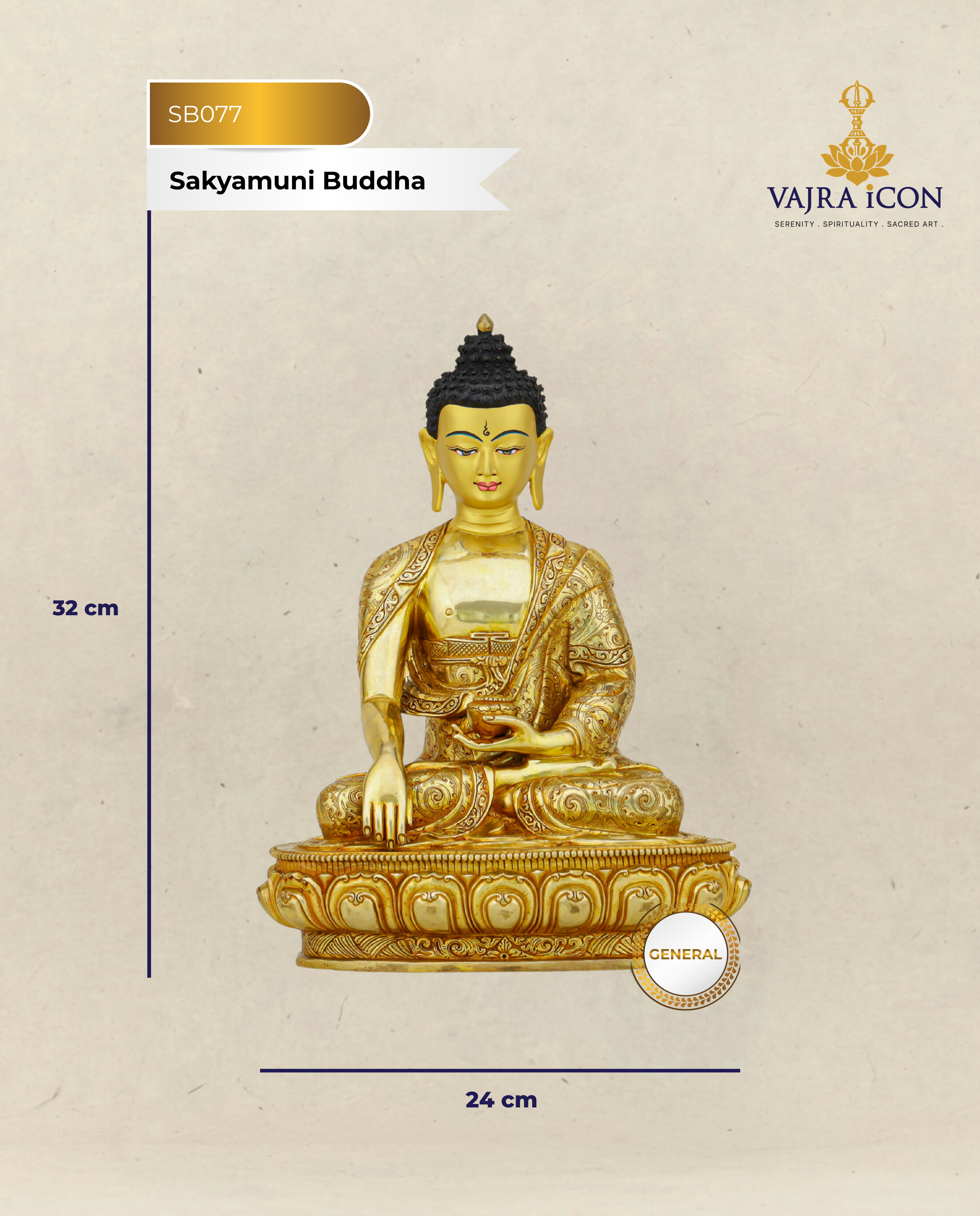 Where Stillness Becomes Gold | Nepalese 24K Sakyamuni Buddha