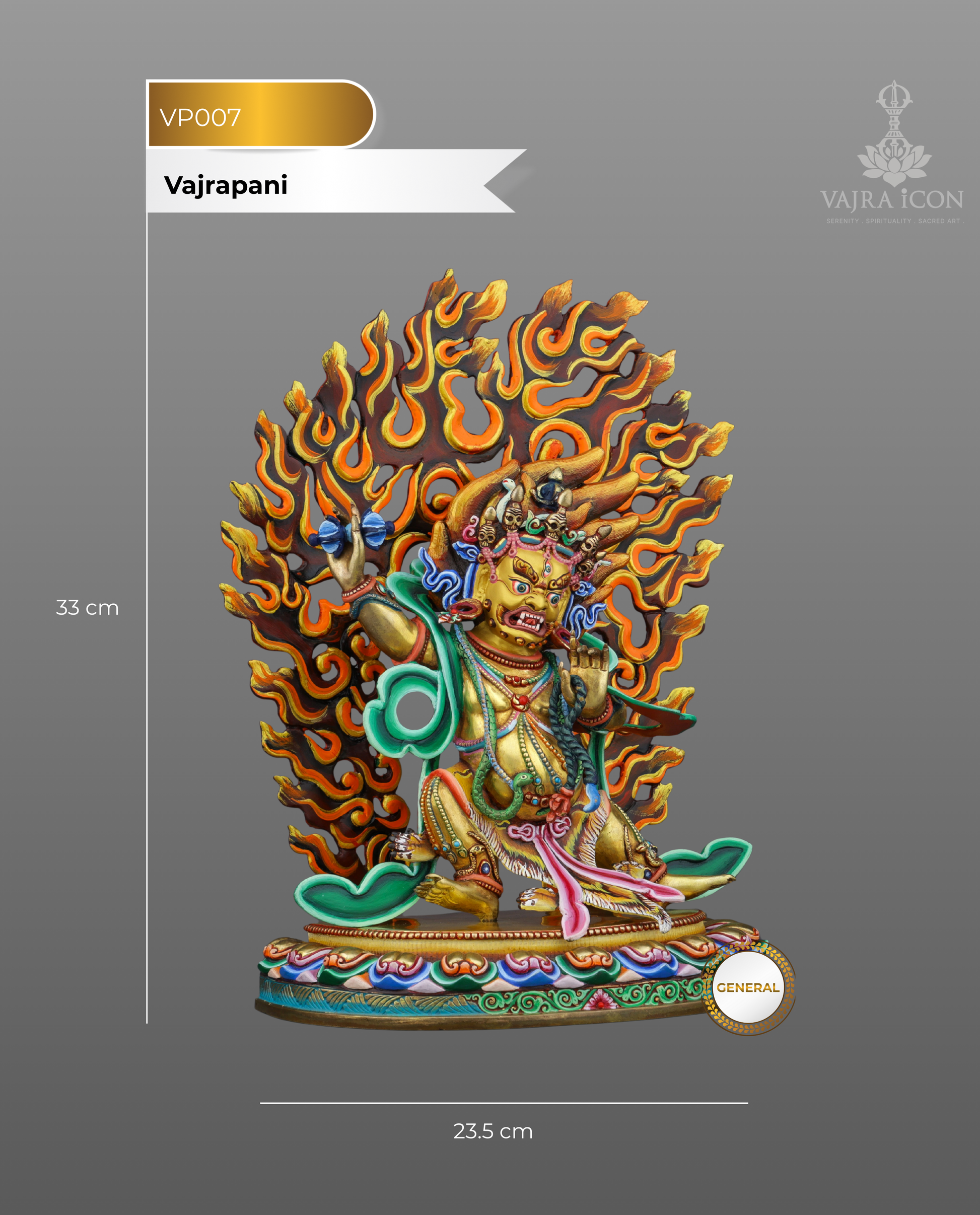 Vajrapani Statue | Guardian of Power and Spiritual Protection - Authentic Handcrafted Statue