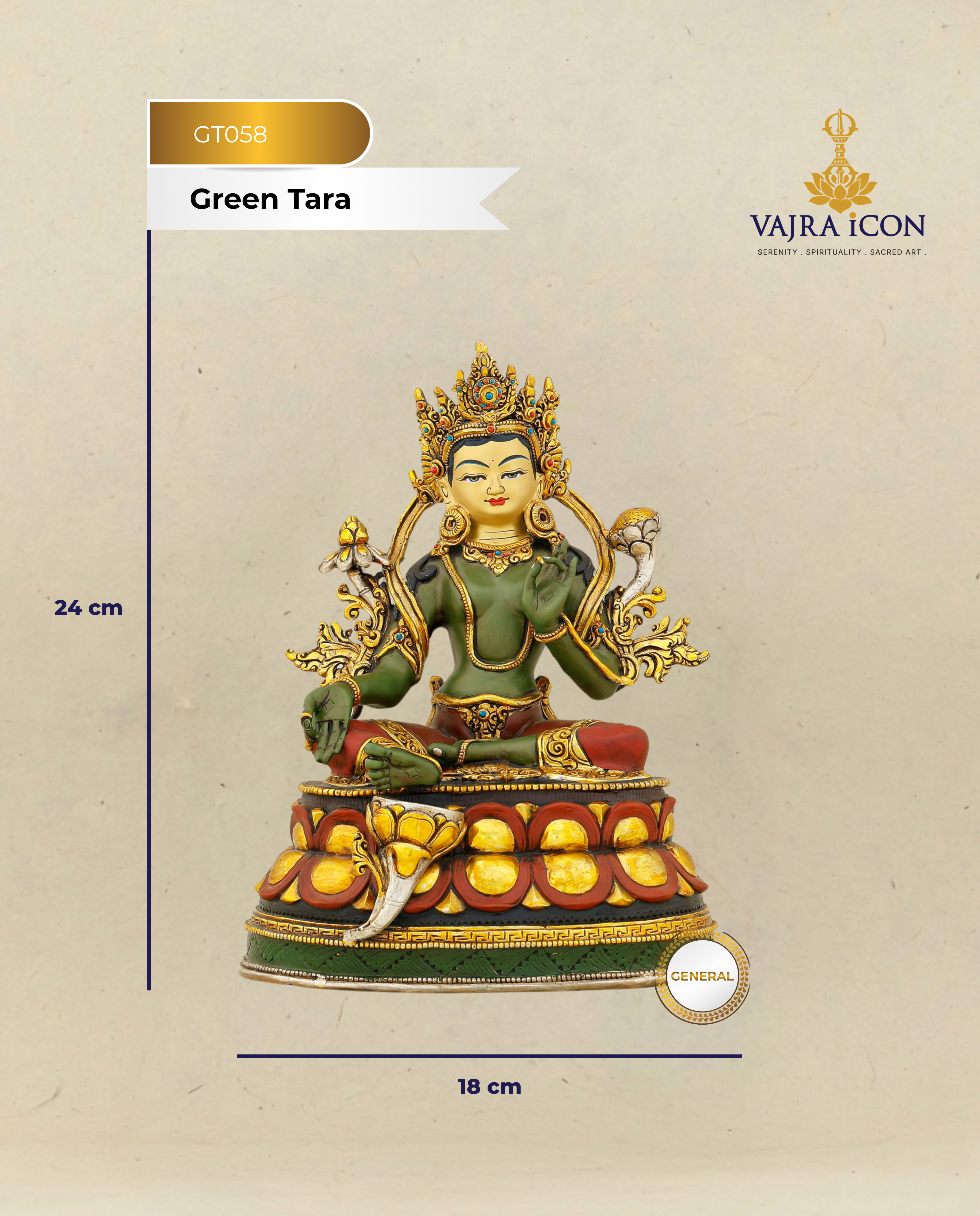 Compact in Form, Boundless in Compassion |&nbsp; Handcrafted Green Tara Statue